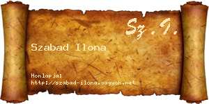 Szabad Ilona névjegykártya